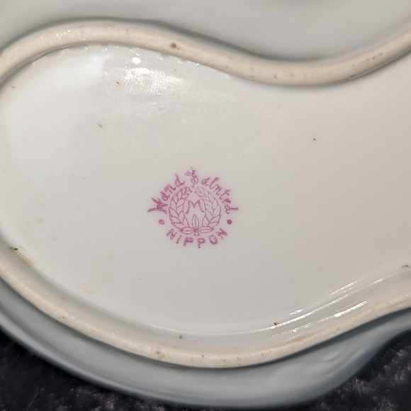 Antique Noritake Morimura Nippon Hand Painted Dish With Gold Gilt Handle - Picture 9 of 10